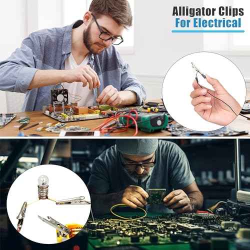 100 Pack Mini Clamps Alligator Clips for Crafts & Electrical, Small Metal Clips for Joints 35 mm Alligator Clamp for Crafting, Gator Clips Clamps Bulk for Crafts Holding (Silver£©