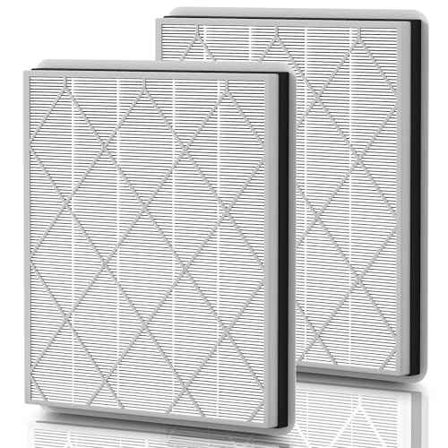 2 Pack HE400 HE401 Replacement Filter For Shark Air Purifier 4 Model HE400 HE401 HE402 HE405 UA415, True HEPA Filter, Replace Part #HE4FKPET
