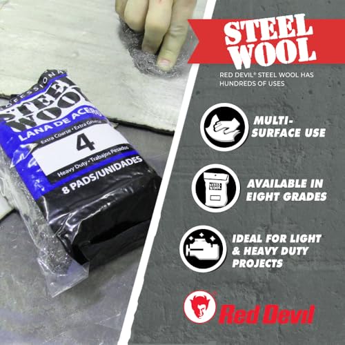 Red Devil 3332 Steel Wool Multi Grade (Pack of 6)