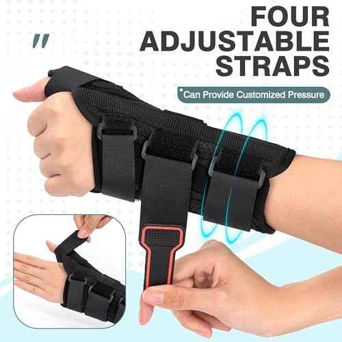 Wrist Brace & Thumb Spica Splint, for De Quervain's Tenosynovitis, Tendonitis, Carpal Tunnel & Arthritis Wrist Support Thumb Splint (Left Hand - Medium)