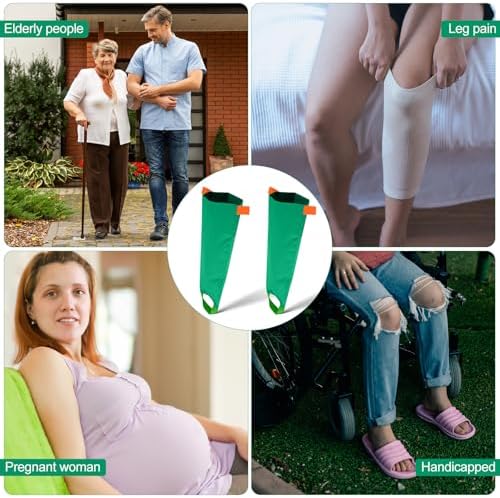 2 Pcs Easy Slide Compression Stocking Aid Sock Open Toe Helper Device Easy on Application Tool Put on Compression Socks Applicator Aid for Seniors (Plus Size)