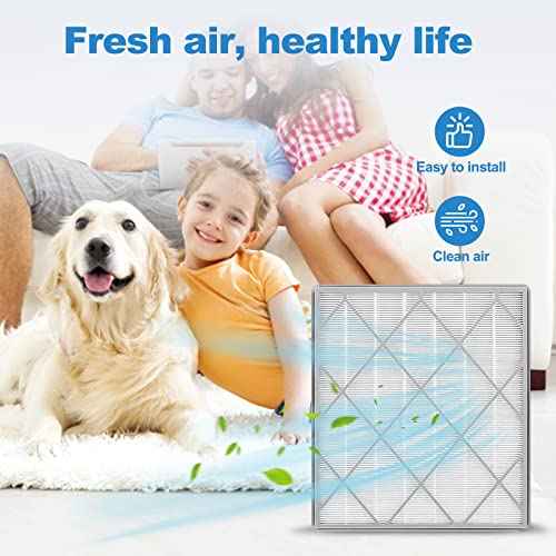 £¨2 Packs£©HE401 Filter Replacement for Shark Air Purifier 4 Compatible with Shark 4 Fan Air Purifier HE400, HE401C, HE401NP, HE402, HE402AMZ, HE4FKPET, HE4FKPETMB, HE4FKPRO, HE402C