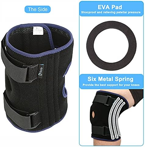 Nvorliy Plus Size Knee Braces for Knee Pain, Extra Large Adjustable Knee Support with Side Stabilizers for Arthritis Pain, Meniscus Tear, ACL, LCL, Injury Recovery & Pain Relief - Fit Women & Men