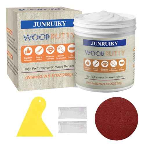 Wood Filler, Wood Putty, Wood Putty Filler Paintable, Stainable & Quick Drying - Quickly Repair Any Broken and defective Wooden Furniture (White£¬9.87 Ounce)
