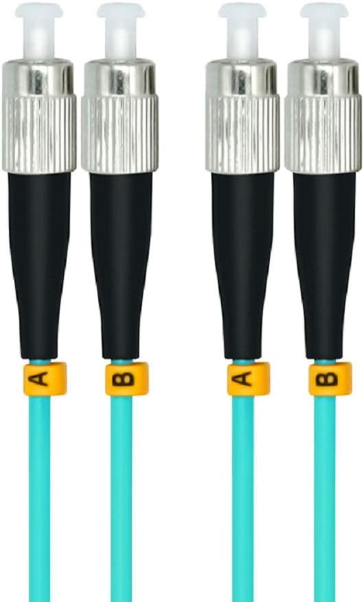 Jeirdus 30Meters 100ft Duplex 50/125 10G OM3 Multi-Mode Fiber Optic Cable Jumper FC-FC