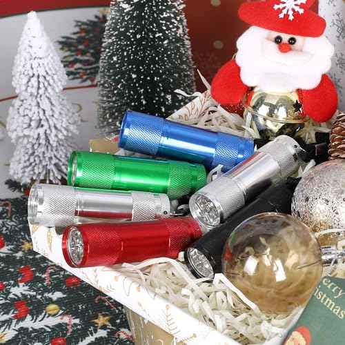 FASTPRO 30-Pack Flashlights Set, Aluminum 6-LED Flashlights Include AAA Batteries & Lanyard, for Party Favors, Camping, Hurricane Supplies