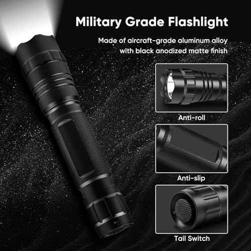 WINDFIRE 2200 Lumens LED Weapon Light Tactical Flashlight Rifle Lights Matte Black with Quick Release Picatinny Rail Offset Mount, Remote Pressure Switch