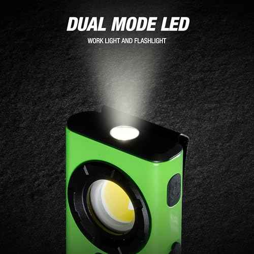 OEMTOOLS 32122 1200LM Flat Flashlight, Stocking Stuffers, Dual Mode Rechargeable Pocket Flashlight, Aluminum Magnetic Work Light, Adjustable Brightness, IPX6 Water Resistant Flash Light