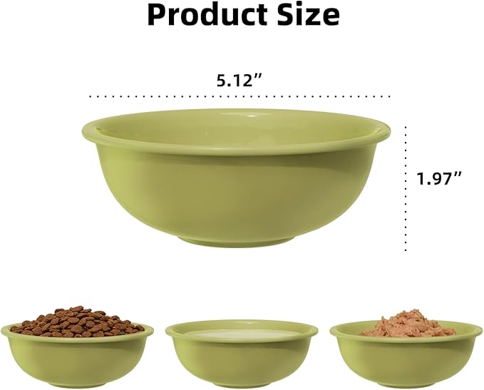 MS!MAKE SURE Spring Roll Single Cat Bowls Green