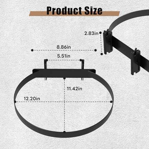 lesolar 5 Gallon Bucket Holder for E Track, Heavy Duty Wall Mounted Bucket Hanger E Track Accessories, Metal Water Buckets Organizer for Enclosed Trailer, Workshop and Garage