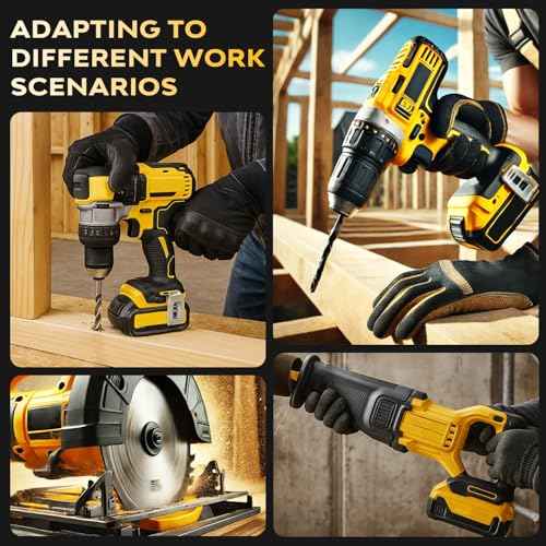 2-Pack 6.0Ah 20V Max Lithium-ion Batteries for Dewalt - Replacement for DCB201, DCB200, DCB205, DCB206, DCB207 dewalt Battery - Compatible with Dewalt 20V Max Battery Tools & Chargers