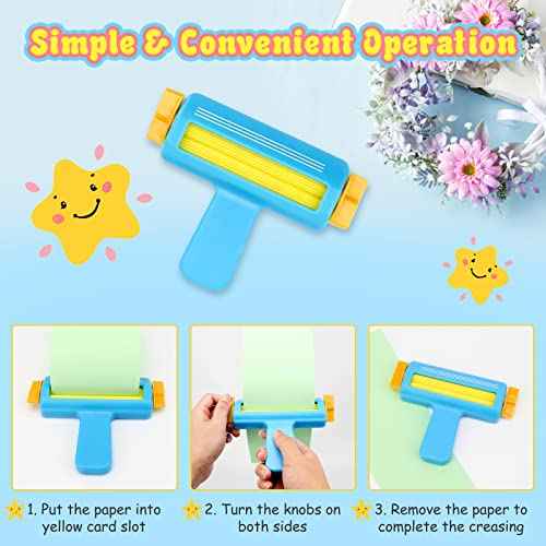 Paper Crimper Tool Wave Shape Making Tool, Pletpet Small Paper Crimper for Crafts DIY Arts Card Stock and Scrapbooking Decoration Making£¨Blue£©