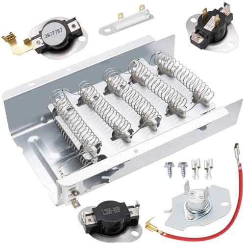 Dryer Heating Element Kit Replace for Whirlpool WED5300VW0 WED5000VQ0 WED5100SQ0 WED5000DW1 WED5000DW2 WED5010LW0 WED5010LW1 WED5200VQ0 WED5200VQ1 WED5050LW0 WED5050LW1 WED5200TQ0