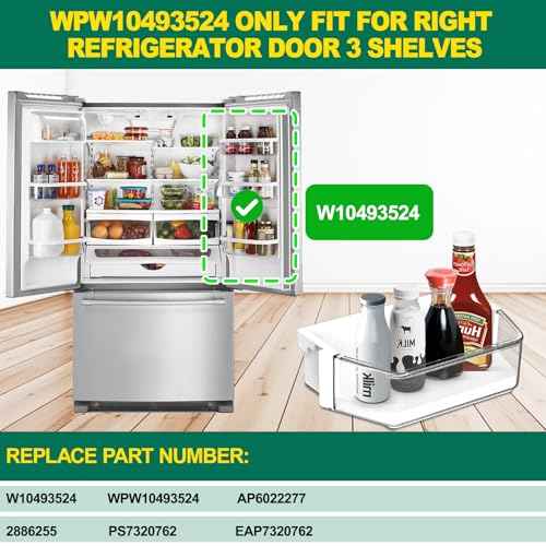 Upgraded WPW10493524 Refrigerator Door Bin Replacement, Compatible With Whirlpool Refrigerator Shelf Parts W10493524 Bin Bucket WRF736SDAM13 WRF736SDAM14 WRF736SDAM11 Shelves
