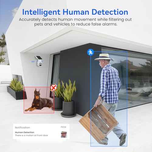 1080p WiFi Security Camera with Solar Panel, Battery Powered, Pan Tilt, AI Motion Detection, Night Vision, 2-Way Talk, IP65, Cloud Storage (Sold Separately), 2.4GHz WiFi Only