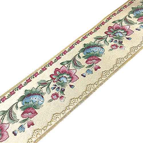 Simplemuji 5 Meters Light Yellow Lantern Flower Self-Adhesive Wallpaper Border PVC Wall Covering Borders Bathroom Kitchen Tiles Decor Sticker