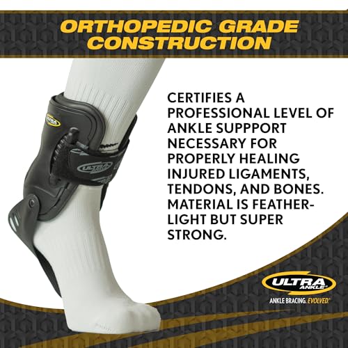 Ankle Brace Designed to Provide Maximum Support and Protection for Individuals Dealing with Chronic Ankle Instability, Arthritis, or Recovering from Moderate to Severe Ankle Injuries. - Large