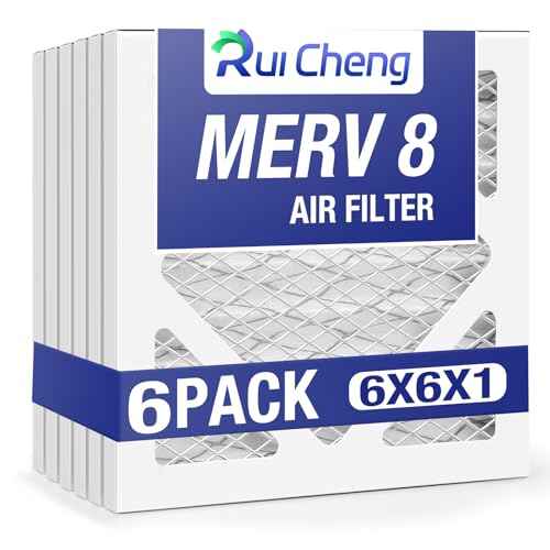 6 Pack Updated 6x6x1Air Filter, pertain Merv 8 HVAC Pleated A/C Furnace Filters (Actual Size: 5.75.5x5.75.5x0.75)