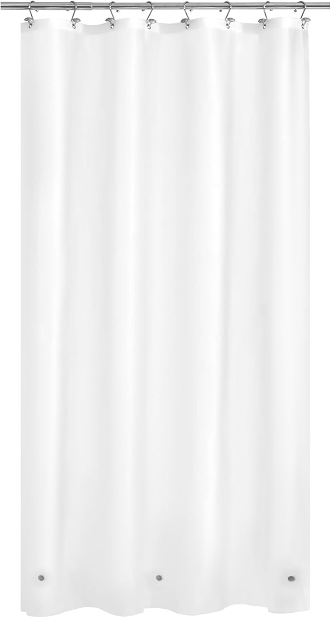 Mrs Awesome Narrow Frost Shower Curtain Liner with 3 Magnets, 48x72 Frosted PEVA Shower Liner, Light Weight Plastic Shower Curtain for Bathroom, Waterproof,Frost