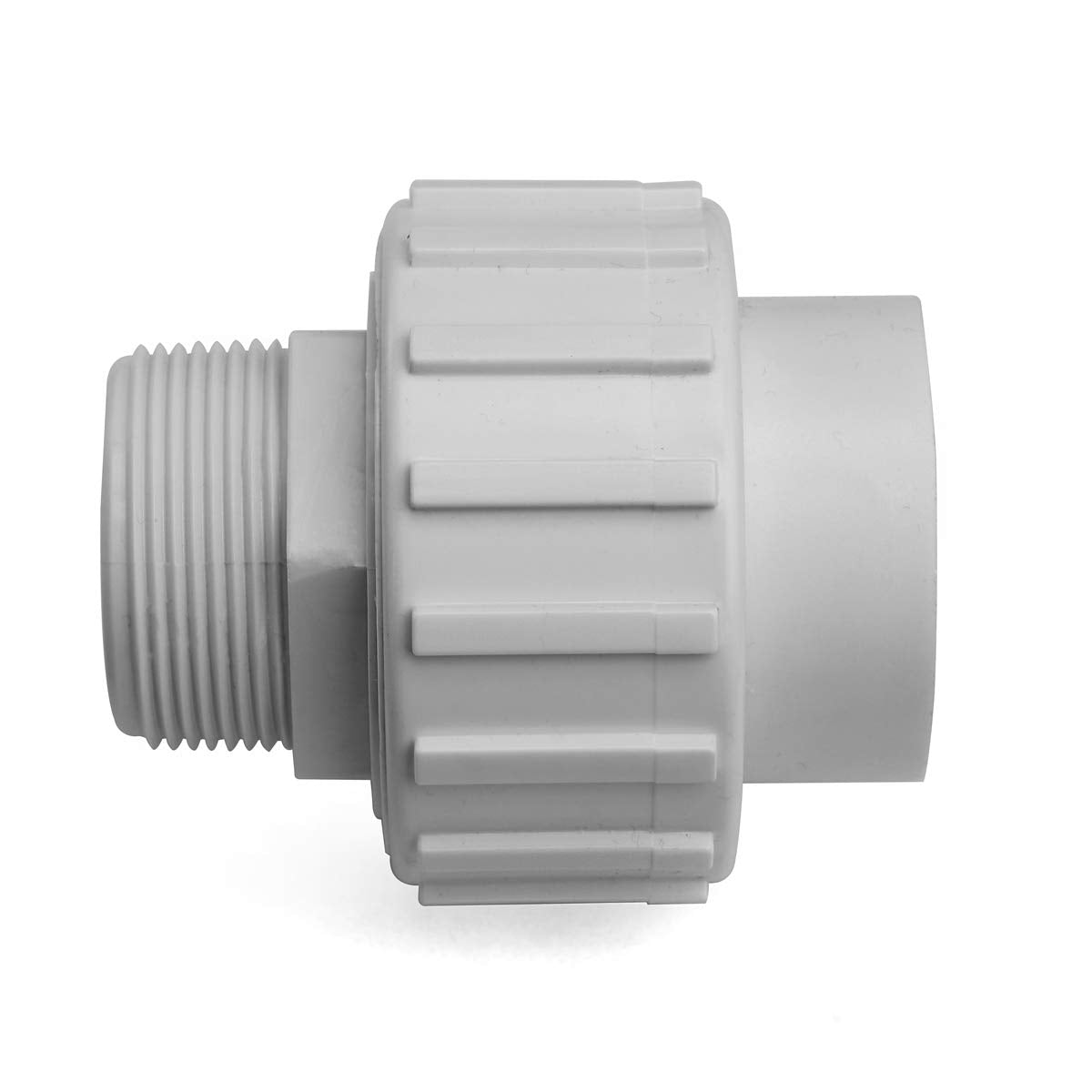 XtremepowerUS 2-Pieces Universal 1.5" PVC x 1.5" Slip Union Socket Joint Adapter Fitting Quick Connector Replacement (Male X Slip) Pool Spa Pump
