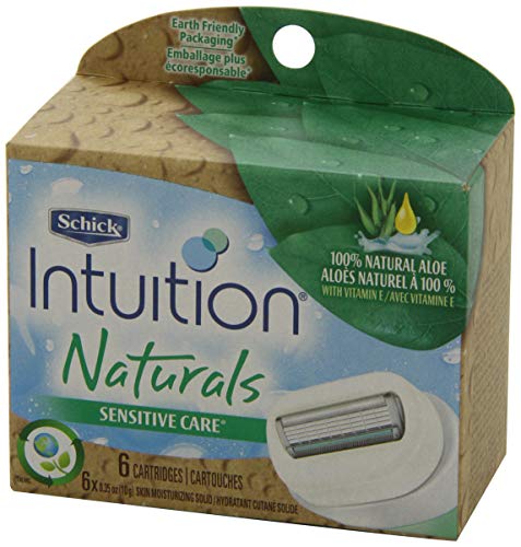 INTUITION Schick Refill,Razors for Women Sensitive Skin | Intuition Razor Blades Refill with Organic Aloe,Razor Refills,6 Count (Pack of 2)