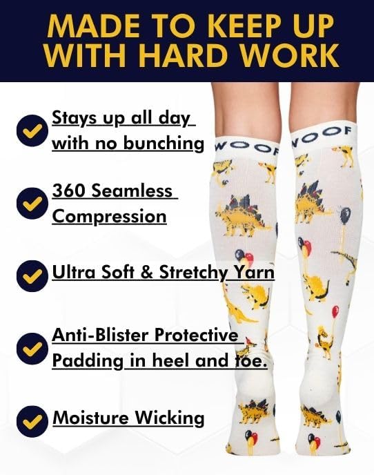 Compression Socks for Women & Men Circulation - 15-20 mmHg Compression Socks - Best Support for Nurses, Running, Athletic