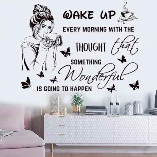 Inspirational Quotes Motivational Wall Stickers Letter Decals Vinyl Sayings Beauty Eye Stickers for Women Bedroom Girls Bathroom Beauty Salon Decoration