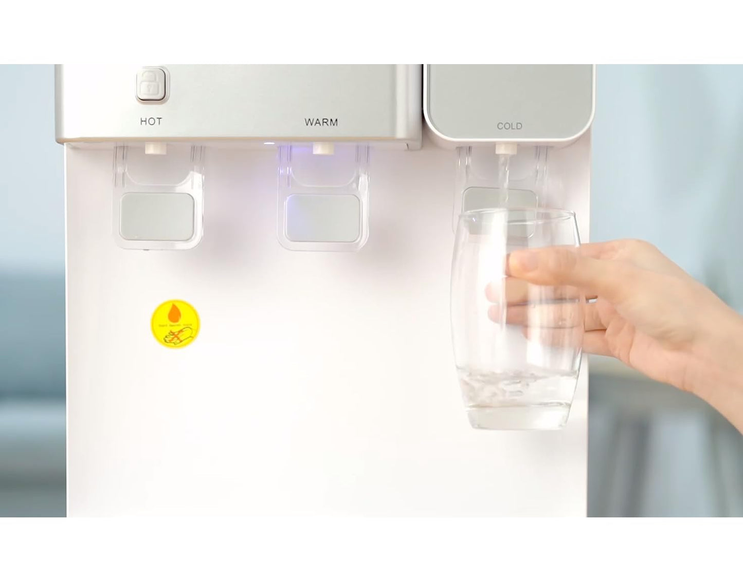 SOOPYK Hot and Cold Water Dispenser with Ice Maker for 5 Gallon Bottle Water Cooler Dispenser Built-in Ice Maker 27 lbs in 24 hrs with Child Safety Lock