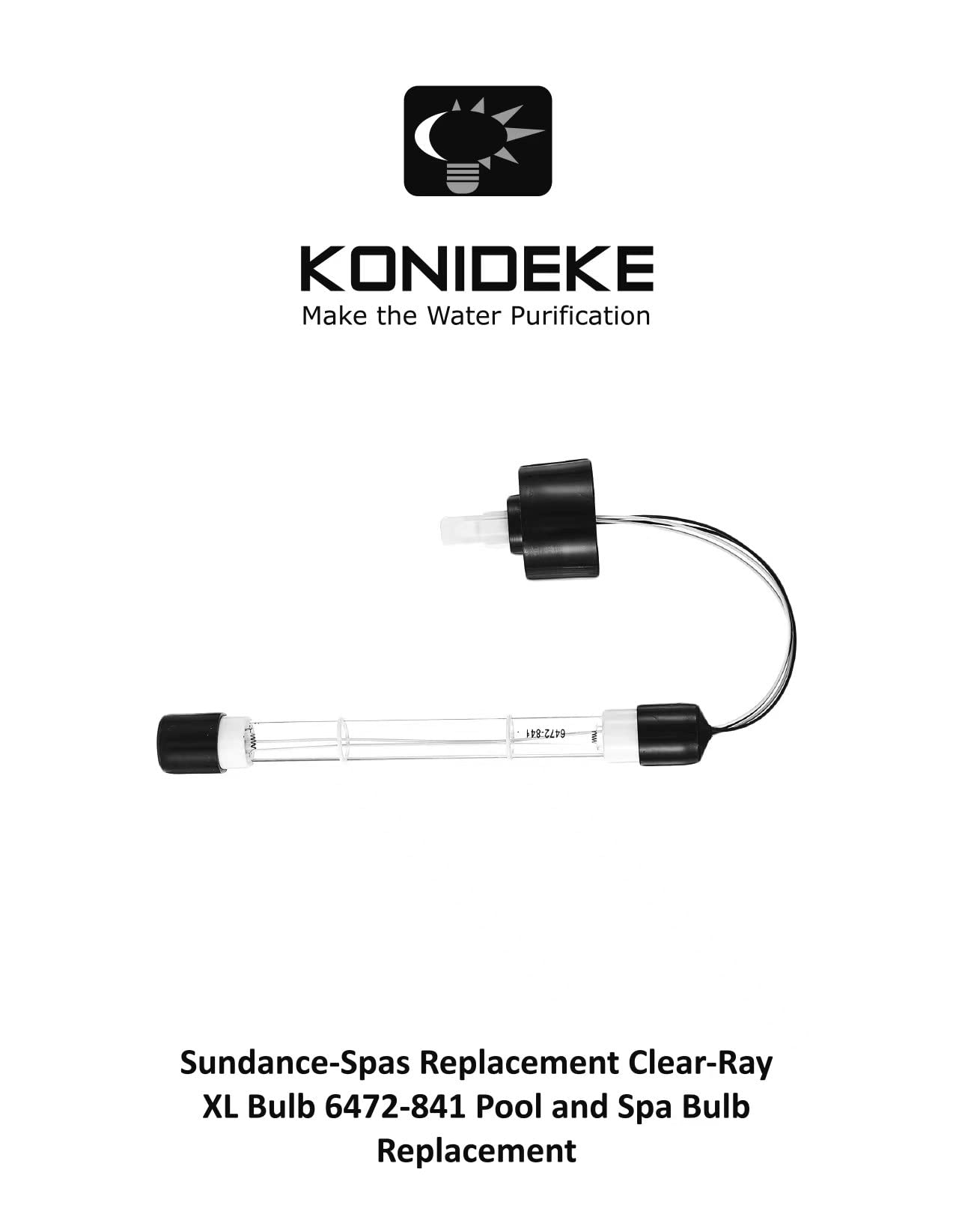 Konideke Compatible Sundancee-Spas Replacement Clearr-Rayy XL Bulb 6472-841 Compatible for Jacuzzii Spas J-200 J-300 J-400