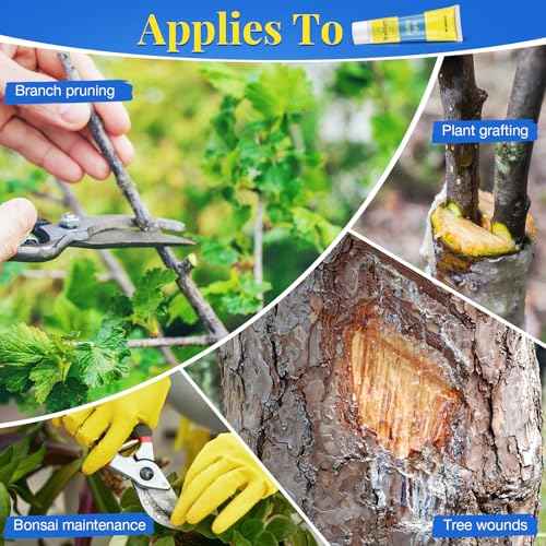Tree Wound Pruning Sealer, Bonsai Wound Sealer Healing Paste, 100g Plant Cutting Dressing with Brush, Tree Grafting Supplies, Bonsai Cut Paste, Quick Recovery of Plants