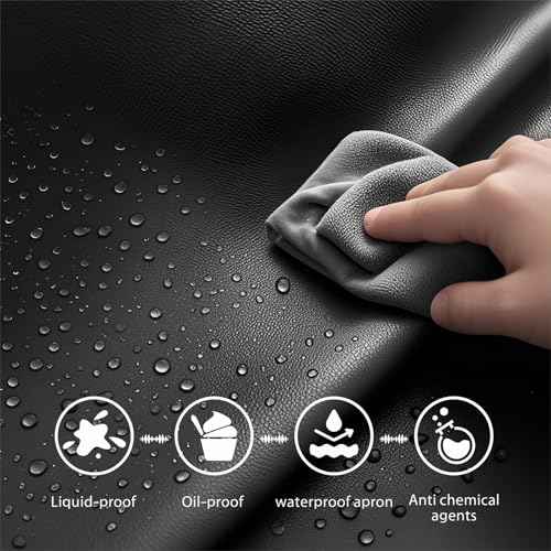 GoldPig Heavy-Duty Waterproof Apron, Chemical Resistant Rubber Vinyl for Industrial, Lab, Kitchen, Butcher & Grilling (40")