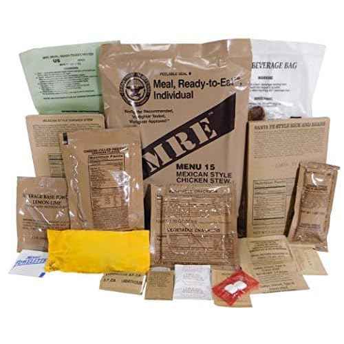 Genuine Military MRE Meal with Inspection Date September 2017 or Newer (Chili Macaroni)
