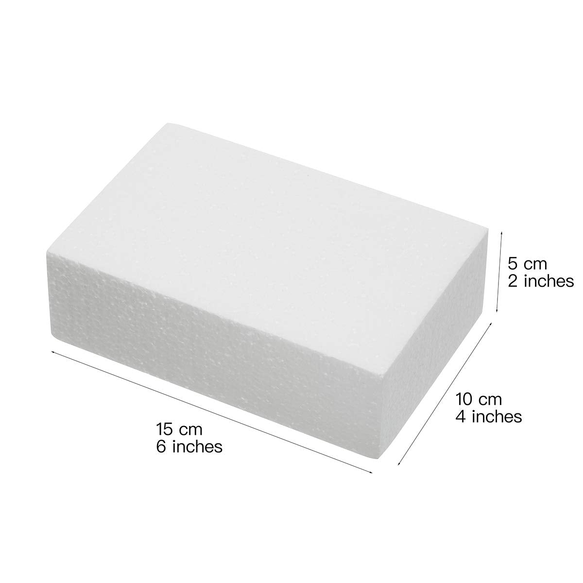 Crafare 8 Pack Craft Foam Blocks 6X4X2in Polystyrene Brick Rectangle for Arts School Projects Sculptures Floral Arrangements Modeling and Centerpieces