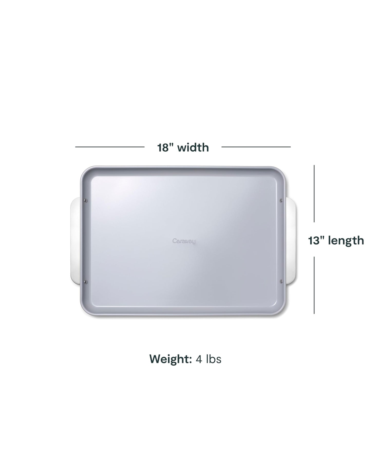 Caraway Non-Stick Ceramic Large Baking Sheet Duo - Naturally Slick Ceramic Coating - Non-Toxic, PTFE & PFOA Free - Perfect for Baking, Roasting, and More - Large (18" x 13") - Slate