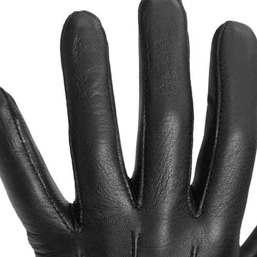 Guardia Men¡¯s Leather Police Gloves for Law Enforcement Officers, Shooting, and Driving (Black) Sheepskin