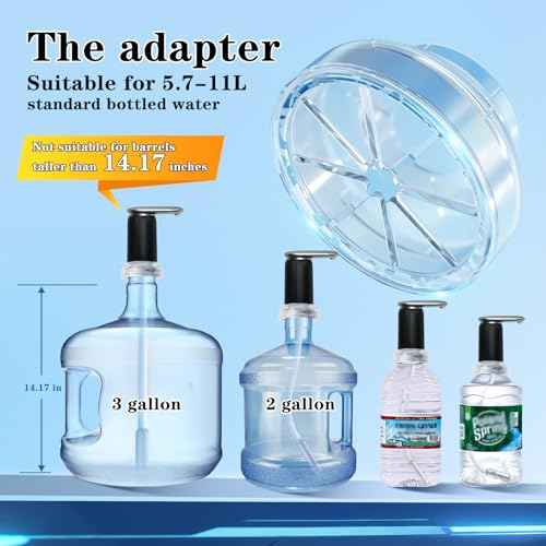 Highest-Output Water Pump for1/2/3 Gallon Bottle, Electric USB C Water Dispenser Whisper-Quiet,Portable Automatic Drinking Jug Pump Rechargeable for Camping Home Office RV Travel
