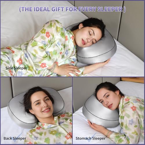 Orthopedic Ear Piercing Pillow for Side Sleepers, Pain Relief Design with Removable Cover and Ear Hole, 12x19 Inch Pierced Ears Support