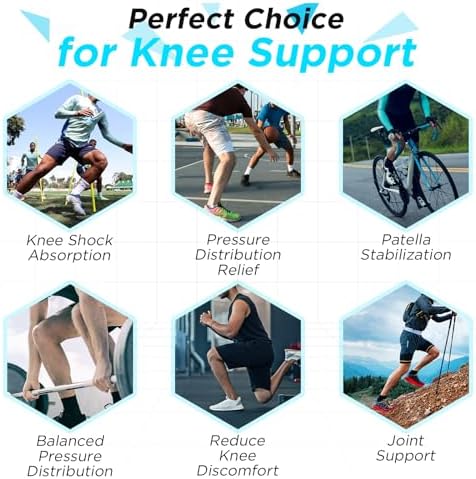 OK TAPE Nylon Kinesiology Tape for Knee, 10 Pcs Stretchable on Four Sides Precut Strips, Athletic Tape for Knee Support & Stability,Breathable and Hypoallergenic, Blue