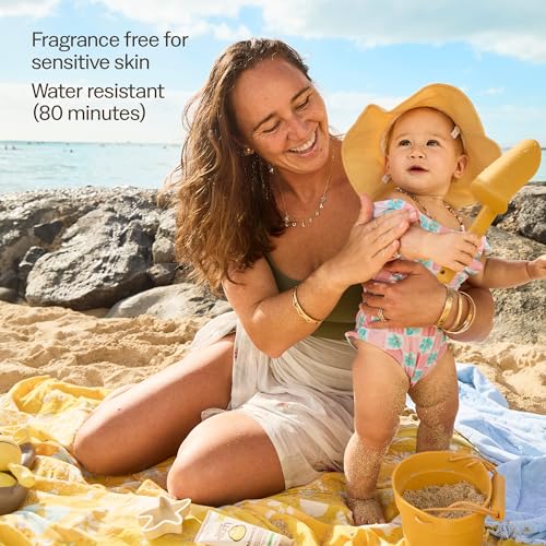Baby Bum SPF 50 Sunscreen Lotion - Mineral UVA/UVB Face and Body Protection for Sensitive Skin - Hawaii 104 Act Compliant (Made without Octinoxate & Oxybenzone) - Fragrance Free - Travel Size - 3 oz