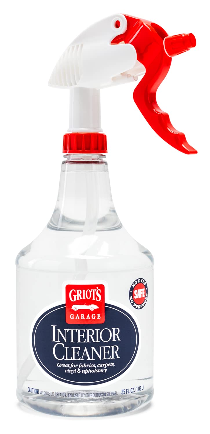 Griot's Garage Interior Cleaner Spray for Car Seats, Carpet, Upholstery Fabric, Floor Mat, Vinyl, Dashboard, Ideal for Truck, SUV, RV, Boat, and More, 11104, 35 Fl Oz