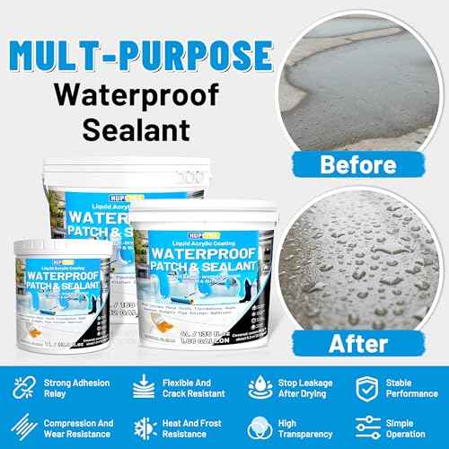 Waterproof Sealant, Liquid Transparent Waterproof Coating Repairing Anti-Leakage Agent, Invisible Water Proof Adhesive Indoor and Outdoor Water-Based Waterproofing Glue 4L