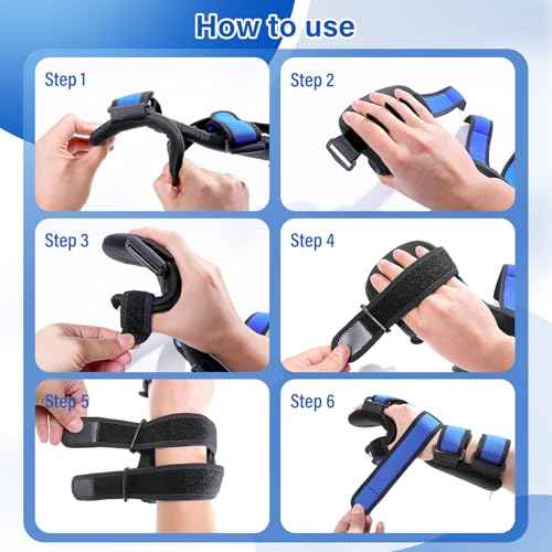 Resting Hand Splint, Hand Contracture Splint for Carpel Tunnel, Stroke Recovery, Arthritis, Tendinitis-Functional Support (Right, Medium)