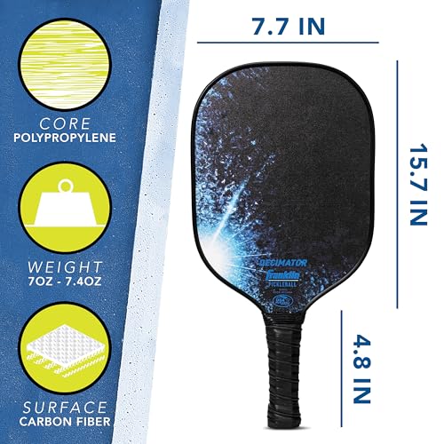 Franklin Pickleball 2 Player Carbon Fiber Paddle and X-40 Pickleball Set - (2) Carbon Fiber Paddles - (4) X-40 Balls - USA Pickleball Approved