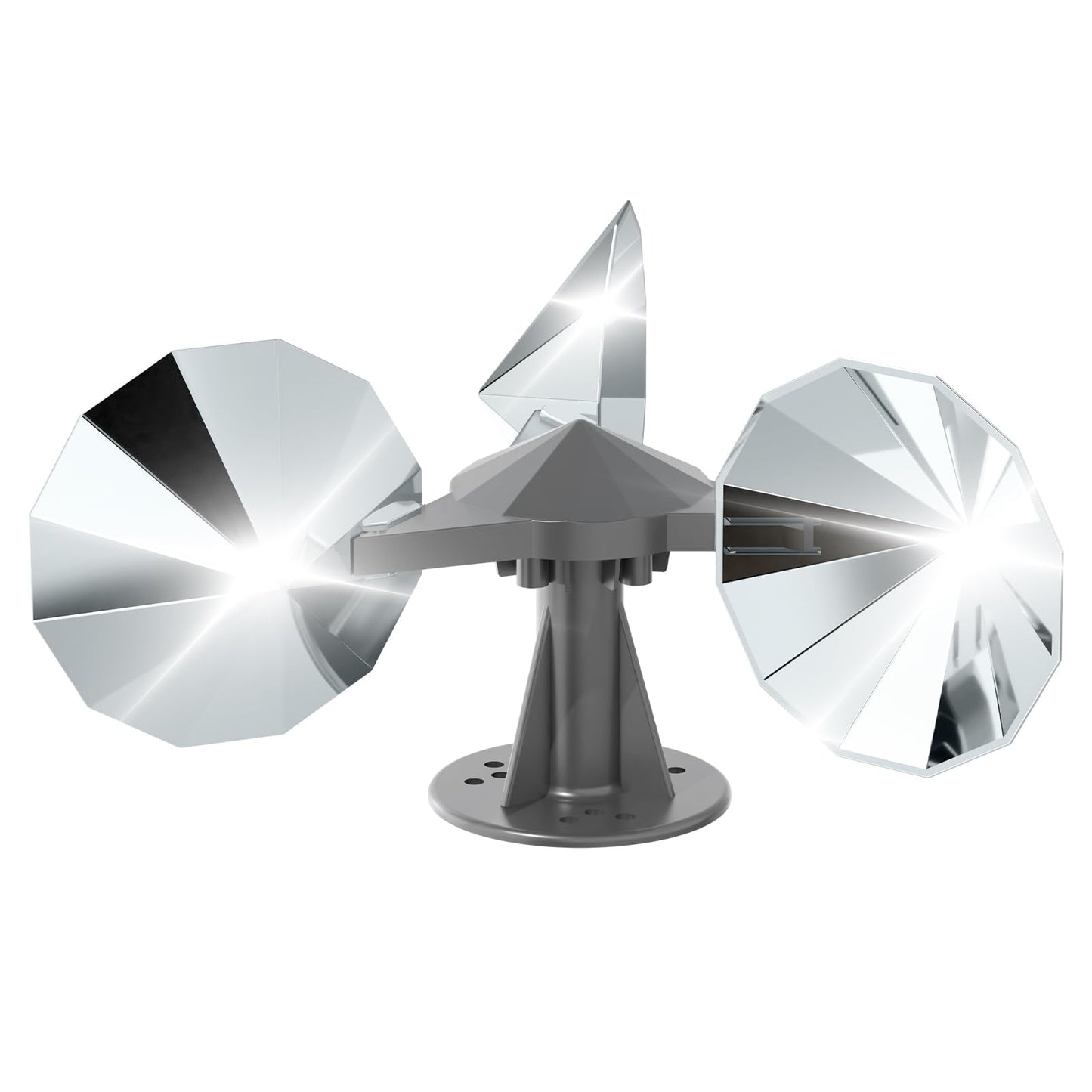 OFFO Bird Scare Reflective Device, Bird Reflector with Plastic Base for Outside Patio, Keep Pigeon Woodpeckers and Sparrows Away from Outdoor Boats Roofs Gardens