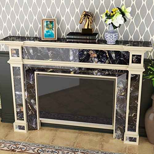 Livelynine Blue Gem Marble Contact Paper Self Adhesive Wallpaper Peel and Stick Countertops for Kitchen Cabinet Table Desk Bathroom Counter Top Covers Waterproof Removable 15.8x78.8 Inch