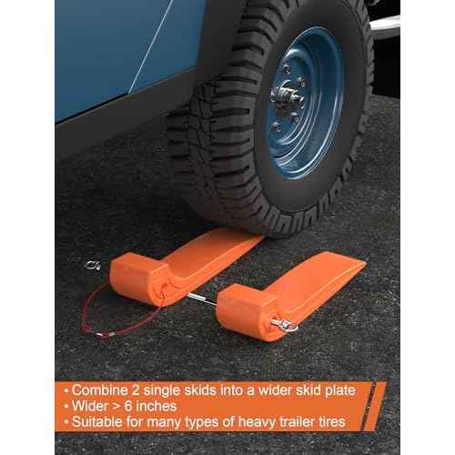 E-SDS 4 Pack Combinable Tire Skates 3.2 in to 6.4 in Width Adjustable Towing Skates 4,000 lb Working Load Tow Truck Skates for Flatbed Tire Skates for Tow Truck Skates Trailer Towing Truck Accessories