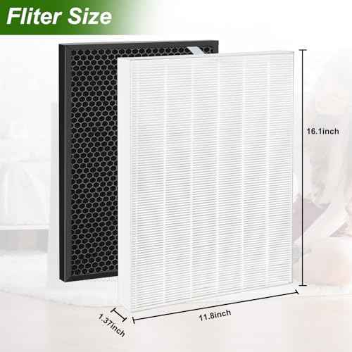 2 Pack XQ True HEPA Replacement Filter X Compatible with Win-ix XQ, XQ Pro Tower Air Cleaner Purifier, 1712-0089-01-0101-02, H13 HEPA & Activated Carbon Filters