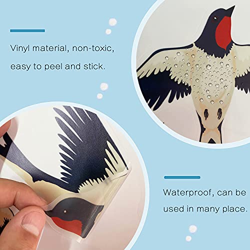 Flock of Birds Wall Decal Removable DIY Flying Sparrow Birds Wall Stickers Peel and Stick Wall Sticker Art Decor for Living Room Bedroom Playroom Office Classroom Window Decorations