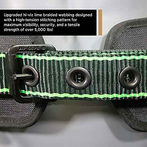 AFP Heavy-Duty 2 D-Ring Waist Body Belt w/Tongue Buckle Premium Stitching (OSHA/ANSI PPE)
