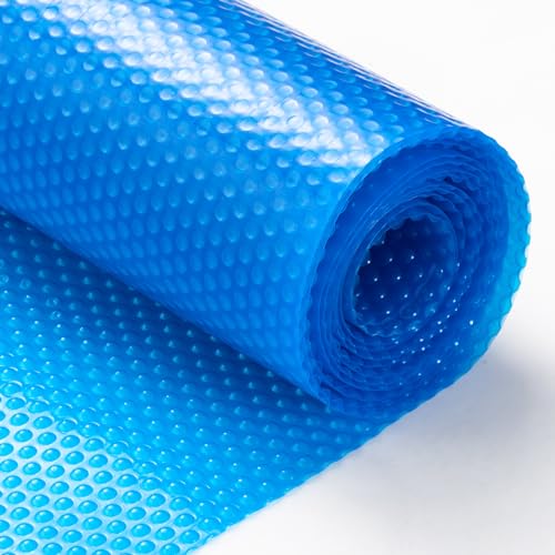 VEVOR Solar Pool Cover, 24 x 12 ft Rectangle Solar Cover 12 mil for Pools, Inground Above Ground Swimming Pool Solar Blanket with Bubble, Heat Retaining Solar Covers Blue